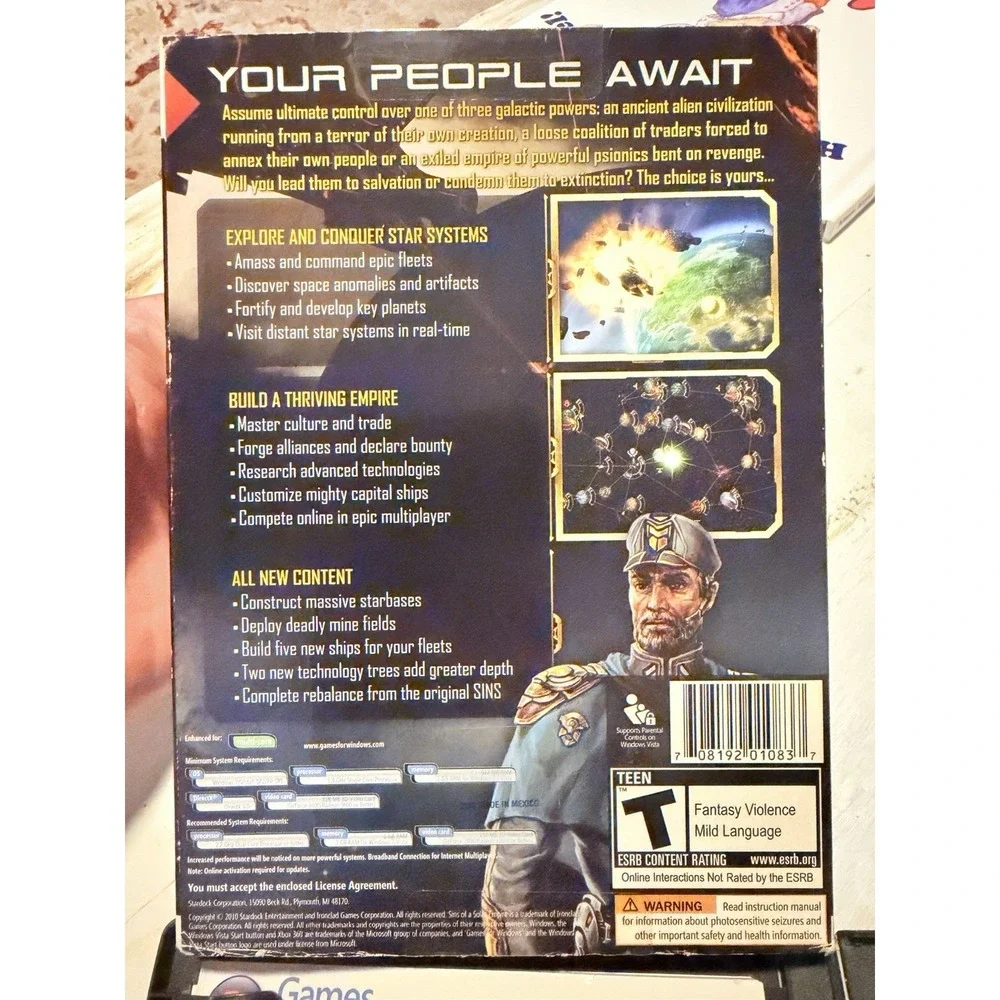 Sins of a Solar Empire: Trinity PC DVD Complete with Training Manual